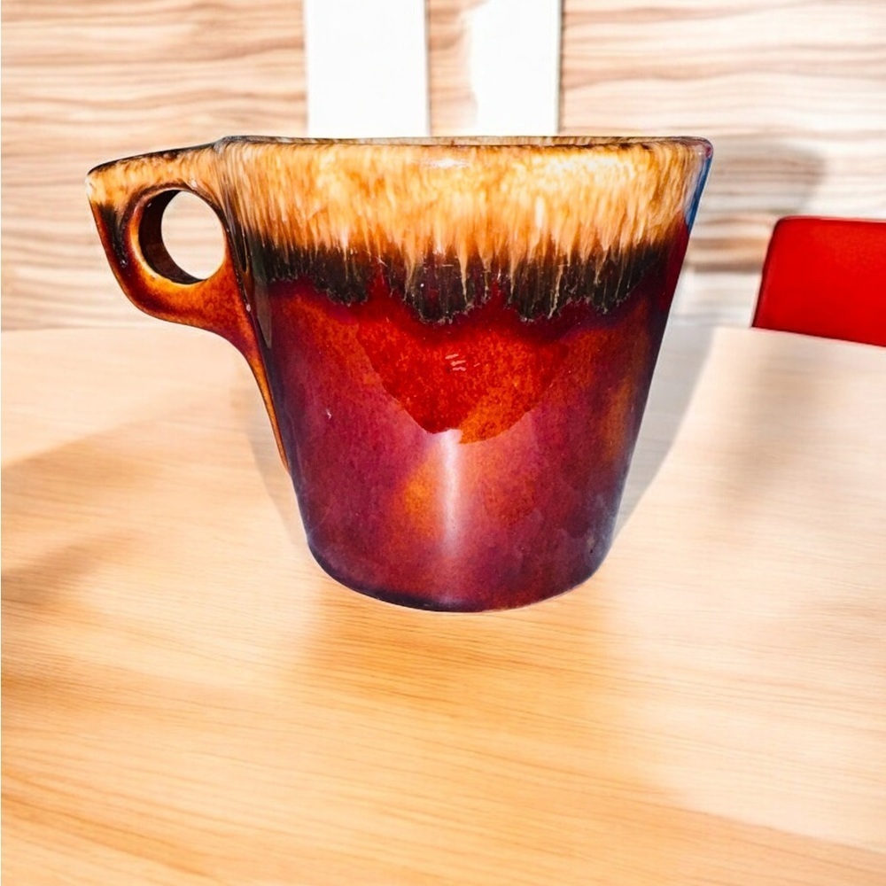 Vintage Hull Brown Drip Pottery Coffee Mug Made In The USA